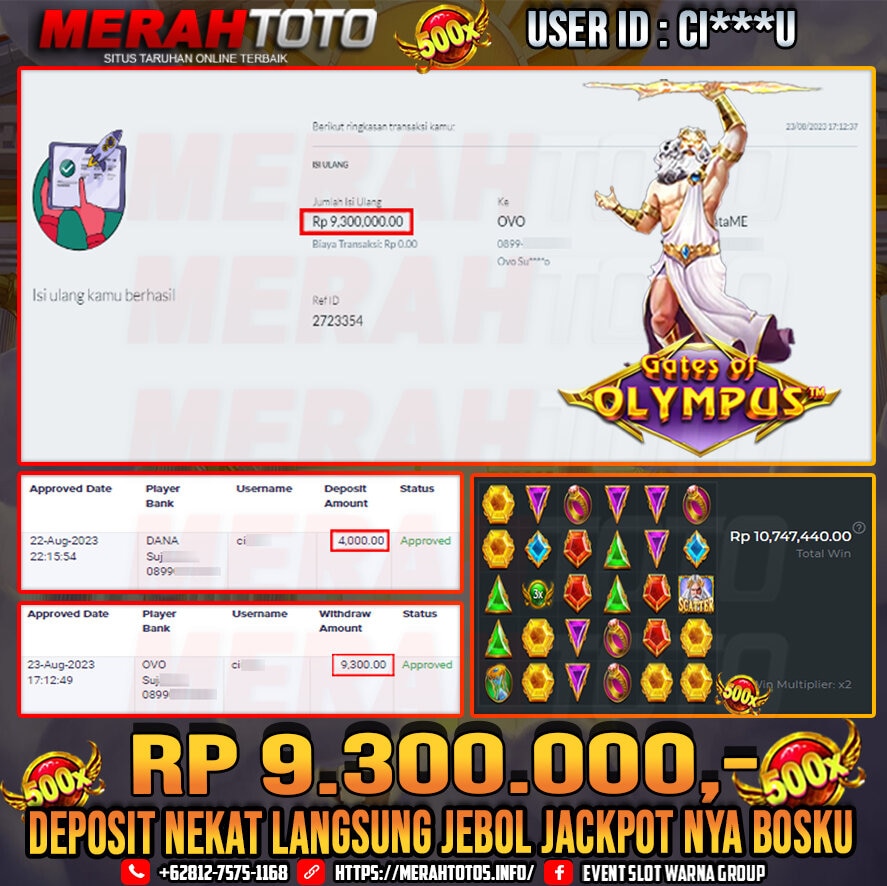 bukti-jp-slot-member-merahtoto-23-agustus-2023-gates-of-olympus-pragmatic-play