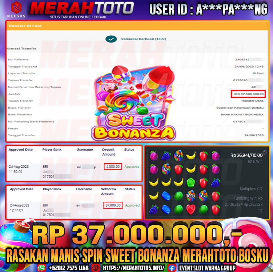 bukti-jp-slot-member-merahtoto-24-agustus-2023-sweet-bonanza-pragmatic-play