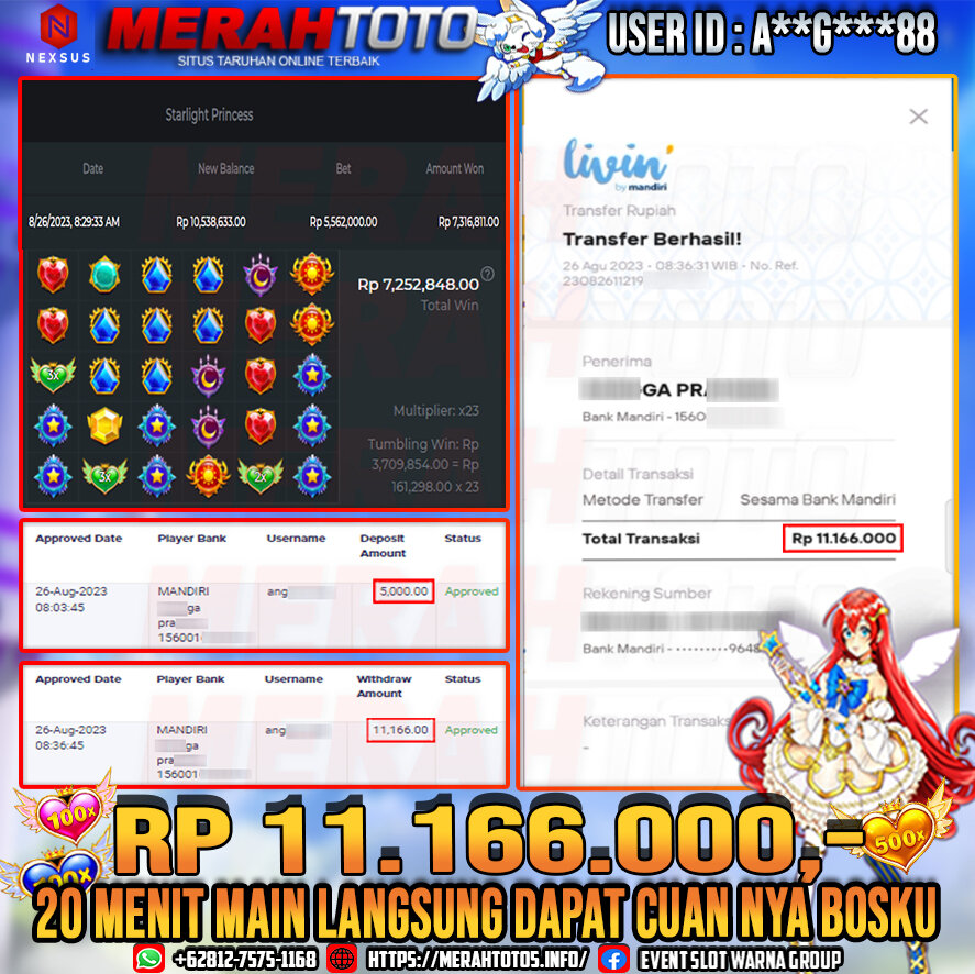 bukti-jp-slot-member-merahtoto-26-agustus-2023-starlight-princees-pragmatic-play-2