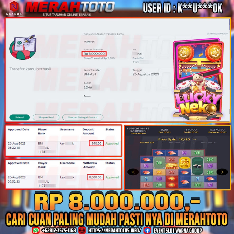 bukti-jp-slot-member-merahtoto-26-agustus-2023-lucky-neko-pgslots