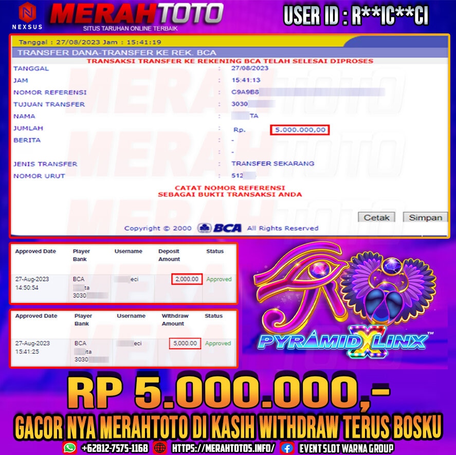 bukti-jp-slot-member-merahtoto-27-agustus-2023-pyramid-linx-playtech