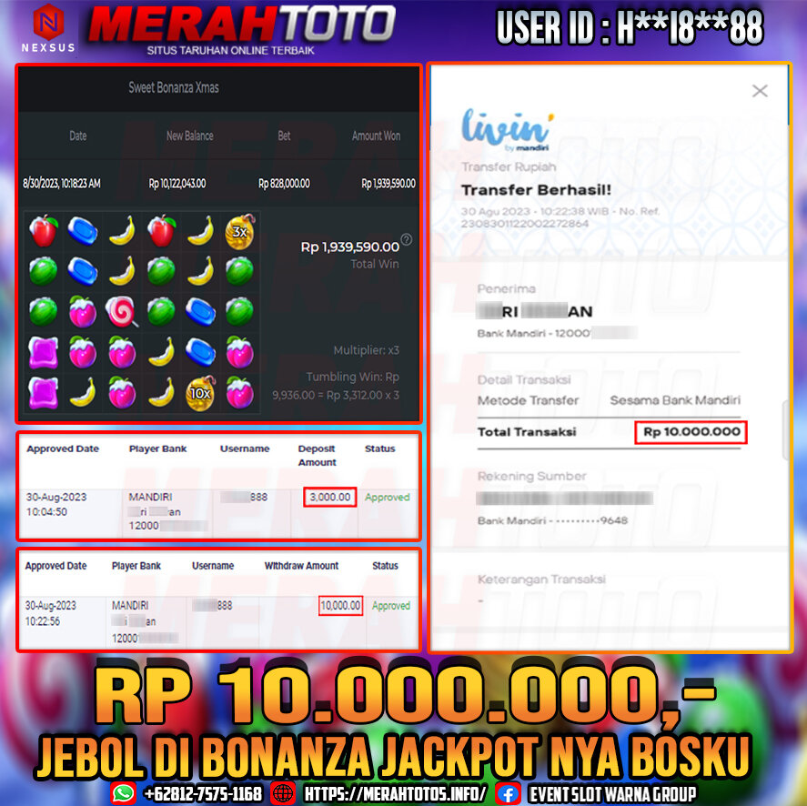 bukti-jp-slot-member-merahtoto-30-agustus-2023-sweet-bonanza-xmas-pragmatic-play