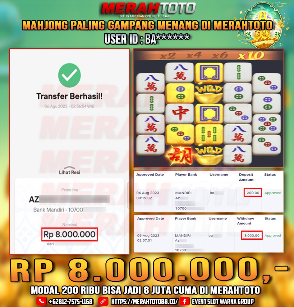 BUKTI-JP-SLOT-MEMBER-MERAHTOTO-MAHYONG-WAYS-06-AGUSTUS-2023