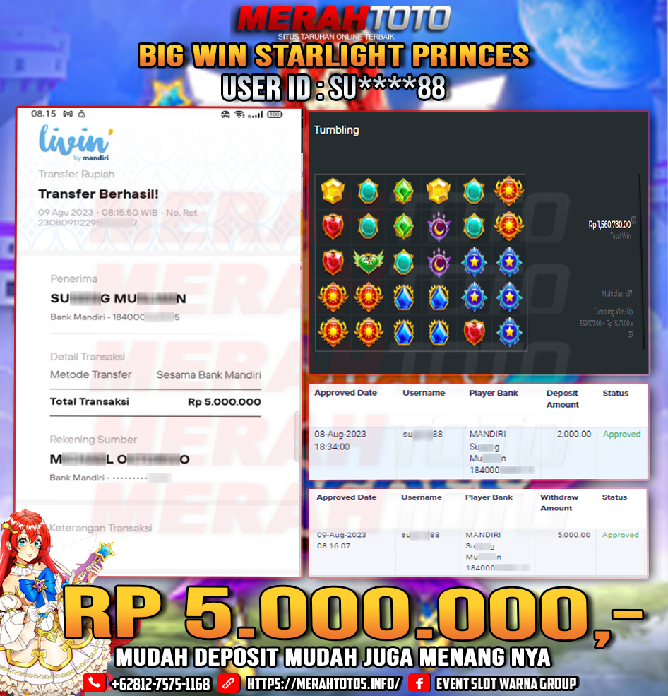 BUKTI-JP-SLOT-MEMBER-MERAHTOTO-STARLIGHT-PRINCES-09-AGUSTUS-2023