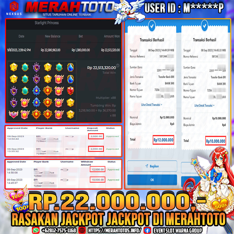 bukti-jp-slot-member-merahtoto-08-september-2023-starlight-princees-pragmatic-play