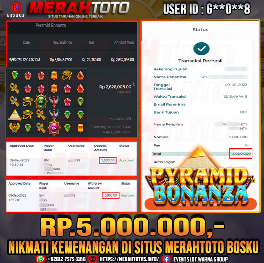 bukti-jp-slot-member-merahtoto-09-september-2023-pyramid-bonanza-pragmatic-play