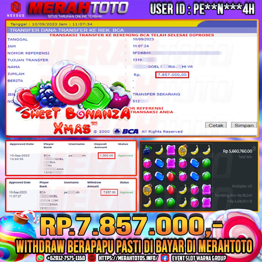 bukti-jp-slot-member-merahtoto-10-september-2023-sweet-bonanza-xmas-pragmatic-play