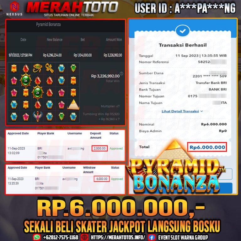 bukti-jp-slot-member-merahtoto-11-september-2023-pyramid-bonanza-pragmatic-play