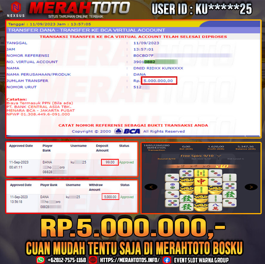 bukti-jp-slot-member-merahtoto-11-september-2023-mahjong-ways-pg-slots