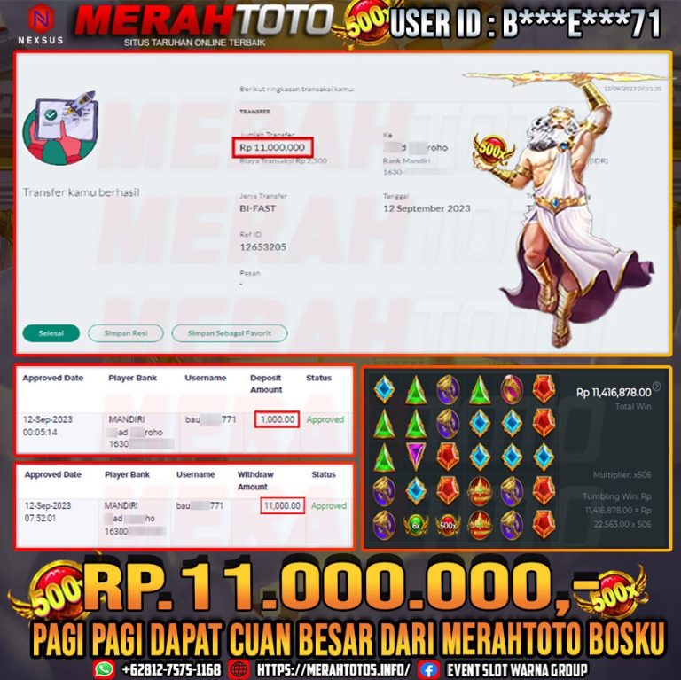 Bukti JP Slot Member MERAHTOTO - Memenangkan Jackpot Pearmainan slot online sangat populer di kalangan pemain judi online di seluruh dunia.