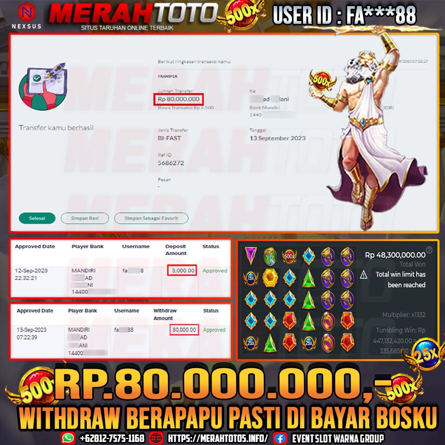 bukti-jp-slot-member-merahtoto-13-september-2023-gates-of-olympus-pragmatic-play