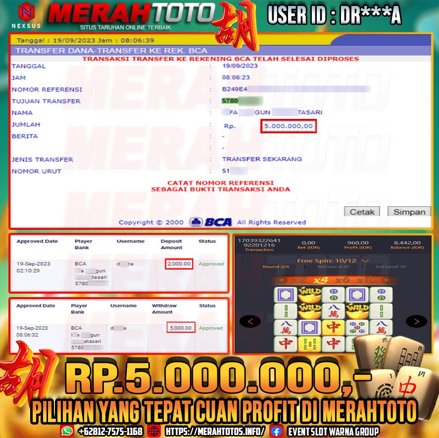 bukti-jp-slot-member-merahtoto-19-september-2023-mahjong-ways-pg-slots