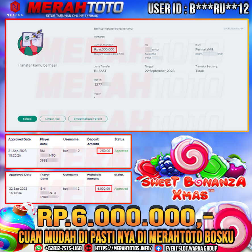 bukti-jp-slot-member-merahtoto-22-september-2023-sweet-bonanza-xmas-pragmatic-play