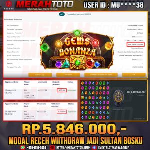 bukti-jp-slot-member-merahtoto-25-september-2023-gems-bonanza-pragmatic-play