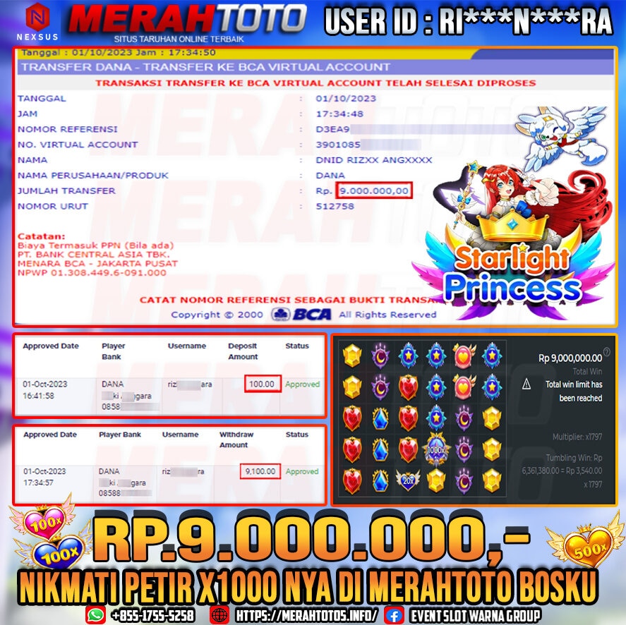 bukti-jp-slot-member-merahtoto-01-oktober-2023-starlight-princees-pragmatic-play