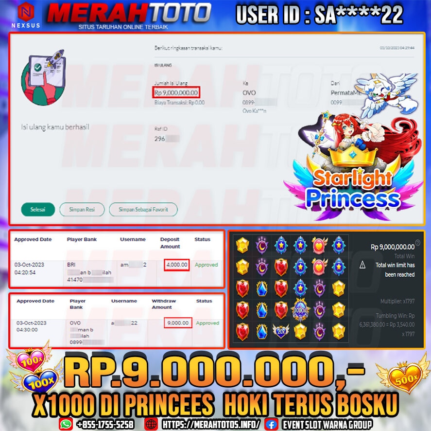 bukti-jp-slot-member-merahtoto-03-oktober-2023-starlight-princees-pragmatic-play