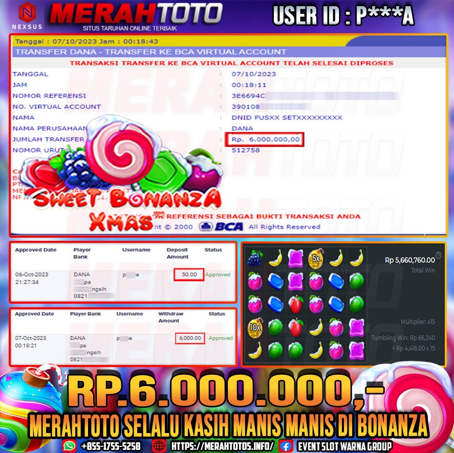 bukti-jp-slot-member-merahtoto-07-oktober-2023-sweet-bonanza-xmas-pragmatic-play