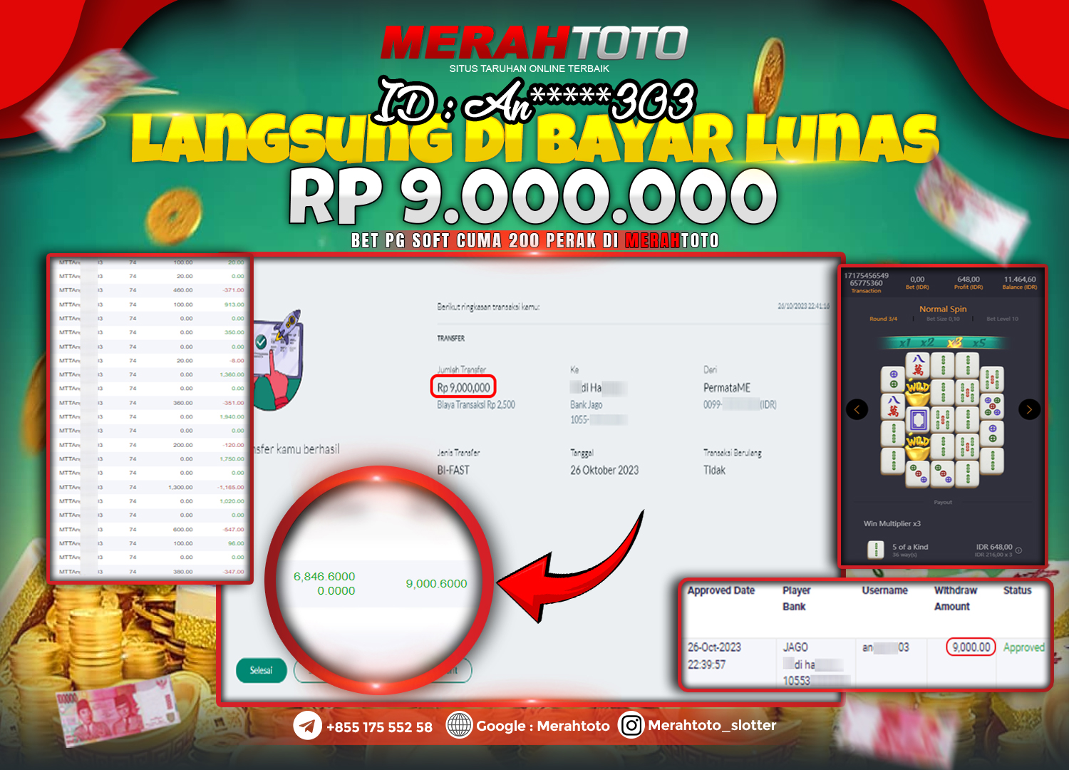 bukti-jp-slot-member-merahtoto-26-oktober-mahjong-ways-pg-slots