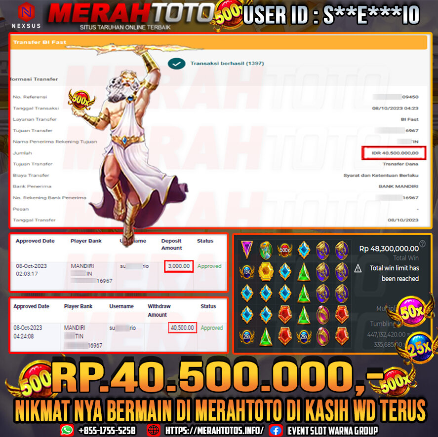 bukti-jp-slot-member-merahtoto-08-oktober-2023-gates-of-olympus-pragmatic-play