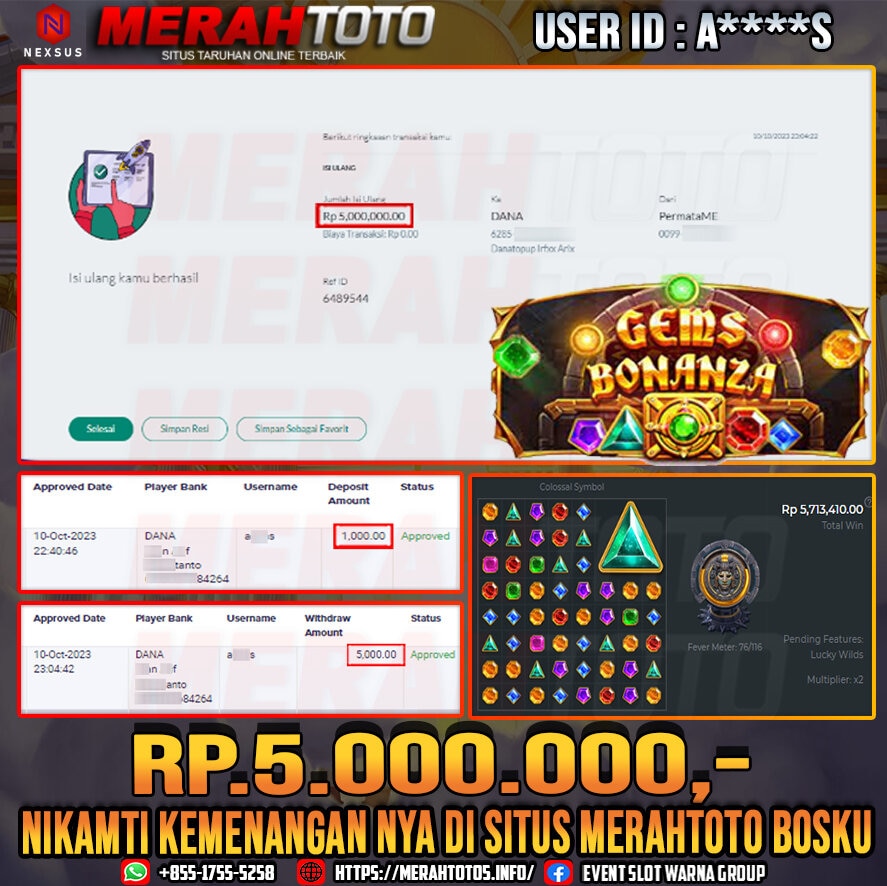 bukti-jp-slot-member-merahtoto-10-oktober-2023-gems-bonanza-pragmatic-play