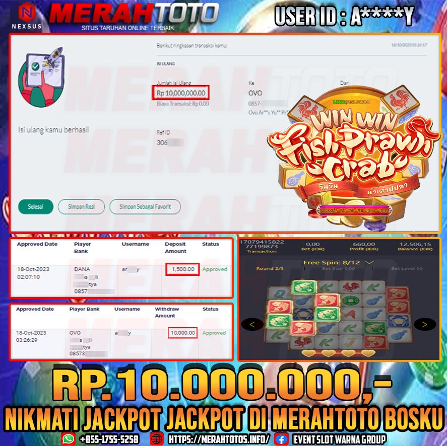 bukti-jp-slot-member-merahtoto-18-oktober-2023-win-win-fish-prawn-crab-pg-slots