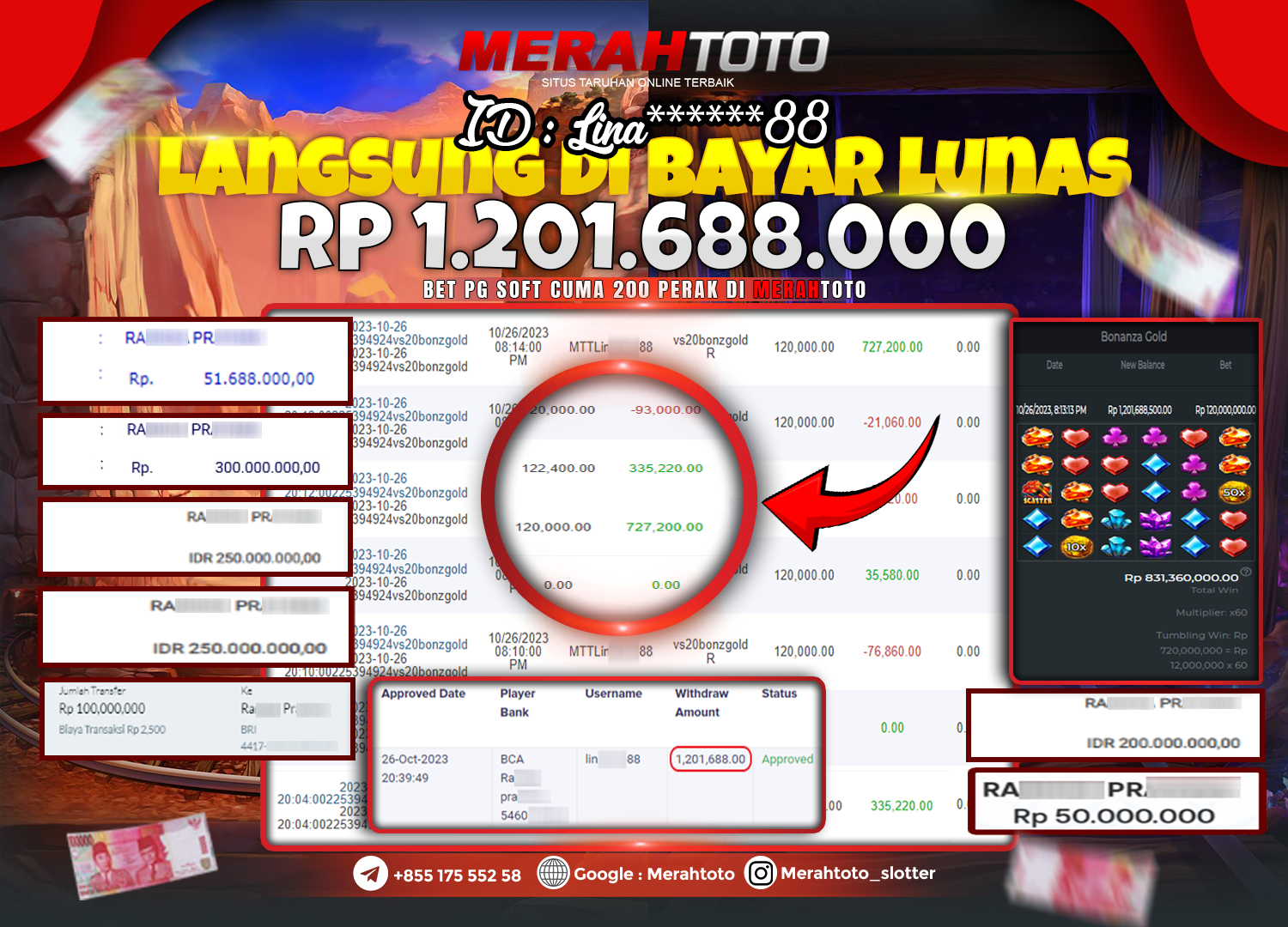 bukti-jp-slot-member-merahtoto-27-oktober-2023-bonanza-gold-pragmatic-play