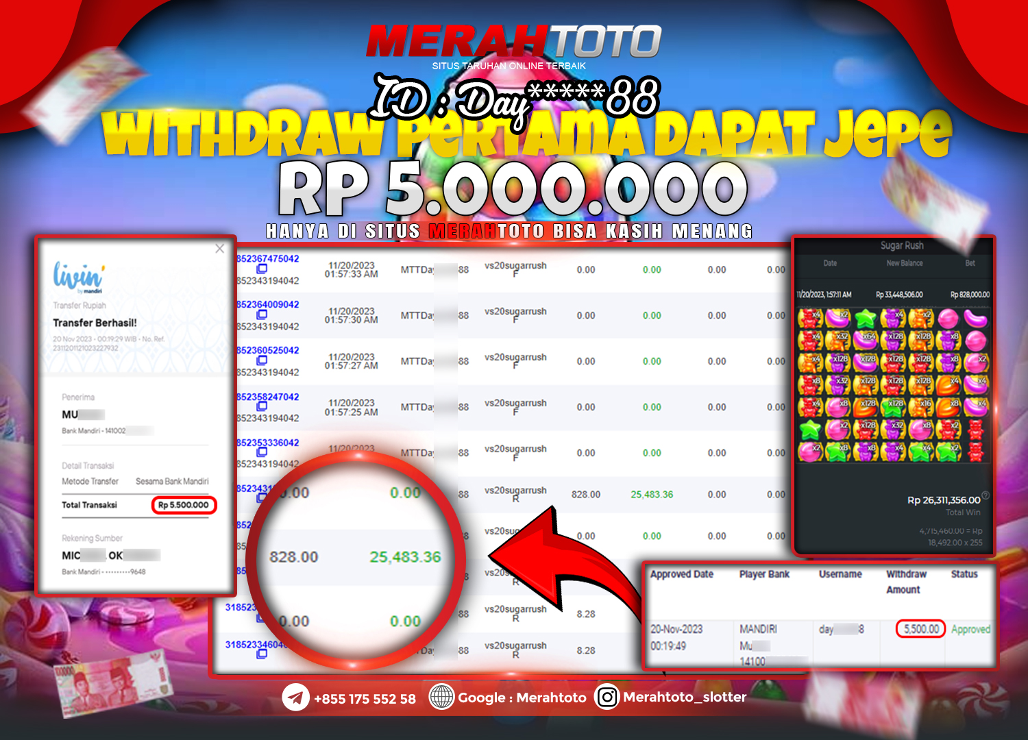 bukti-jp-slot-member-merahtoto-20-november-2023-sugar-rush-pragmatic-play