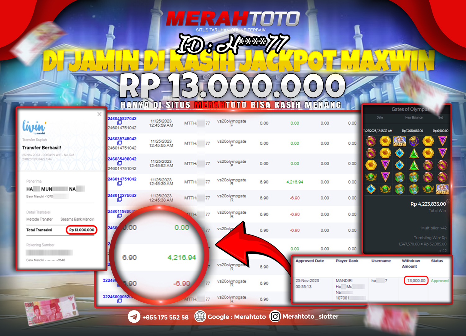 bukti-jp-slot-member-merahtoto-25-november-2023-gates-of-olympus-pragmatic-play