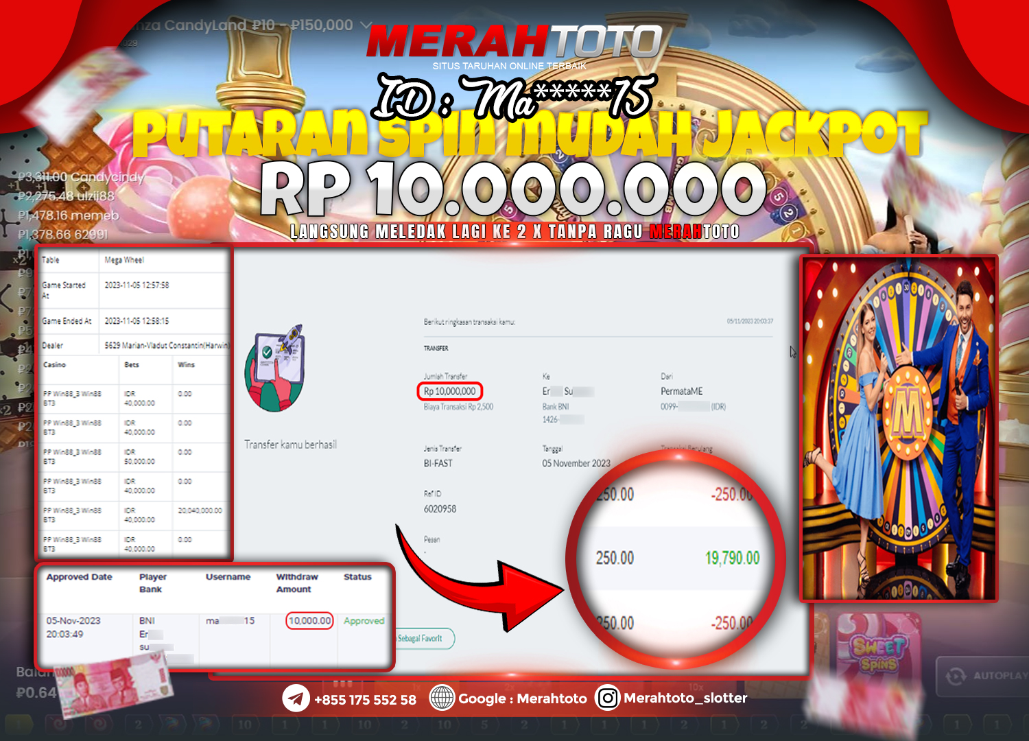 bukti-jp-slot-member-merahtoto-05-november-2023-mega-wild-pp-live-casino