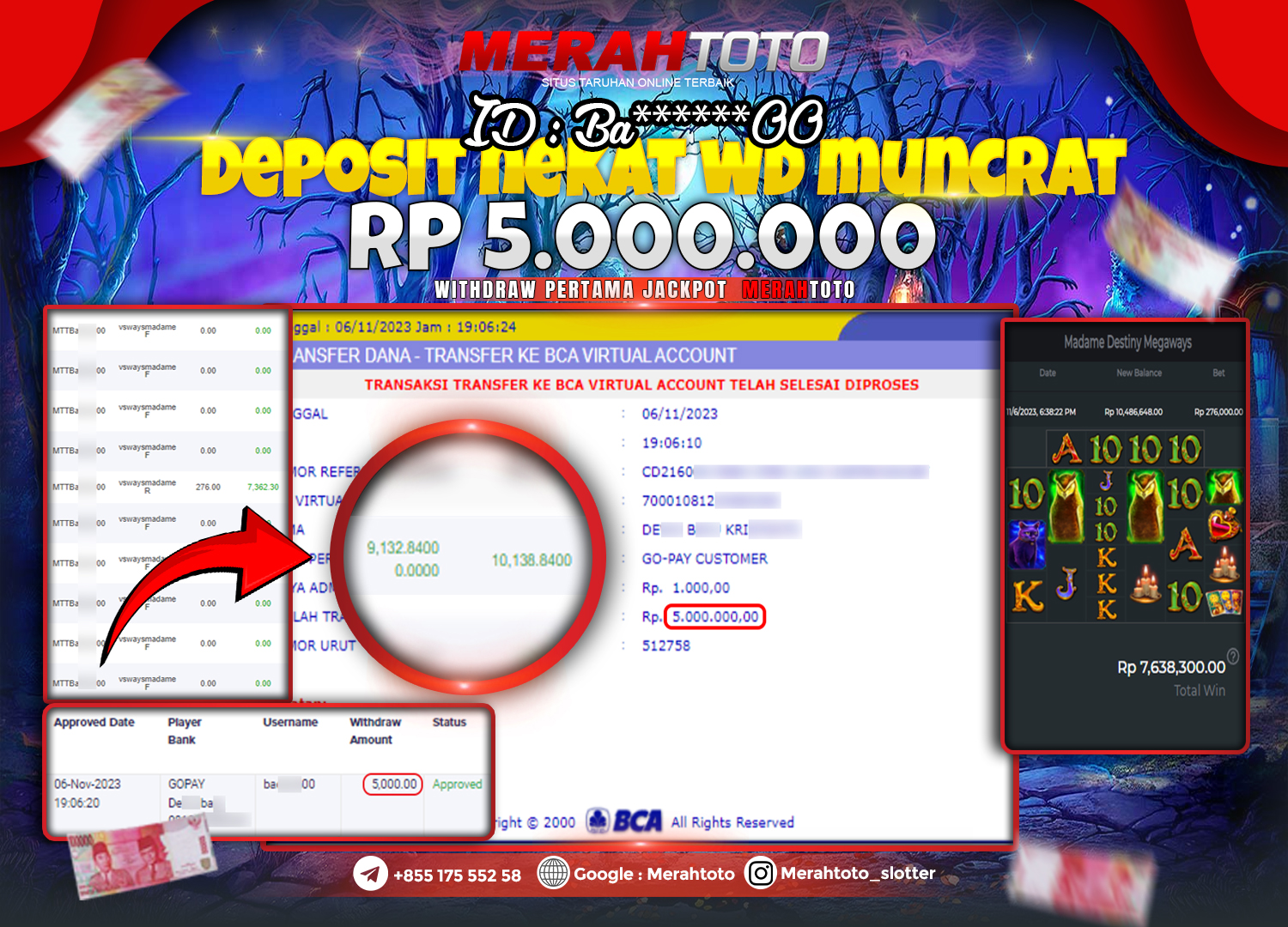 bukti-jp-slot-member-merahtoto-06-november-2023-madame-destiny-megaways-pragmatic-play