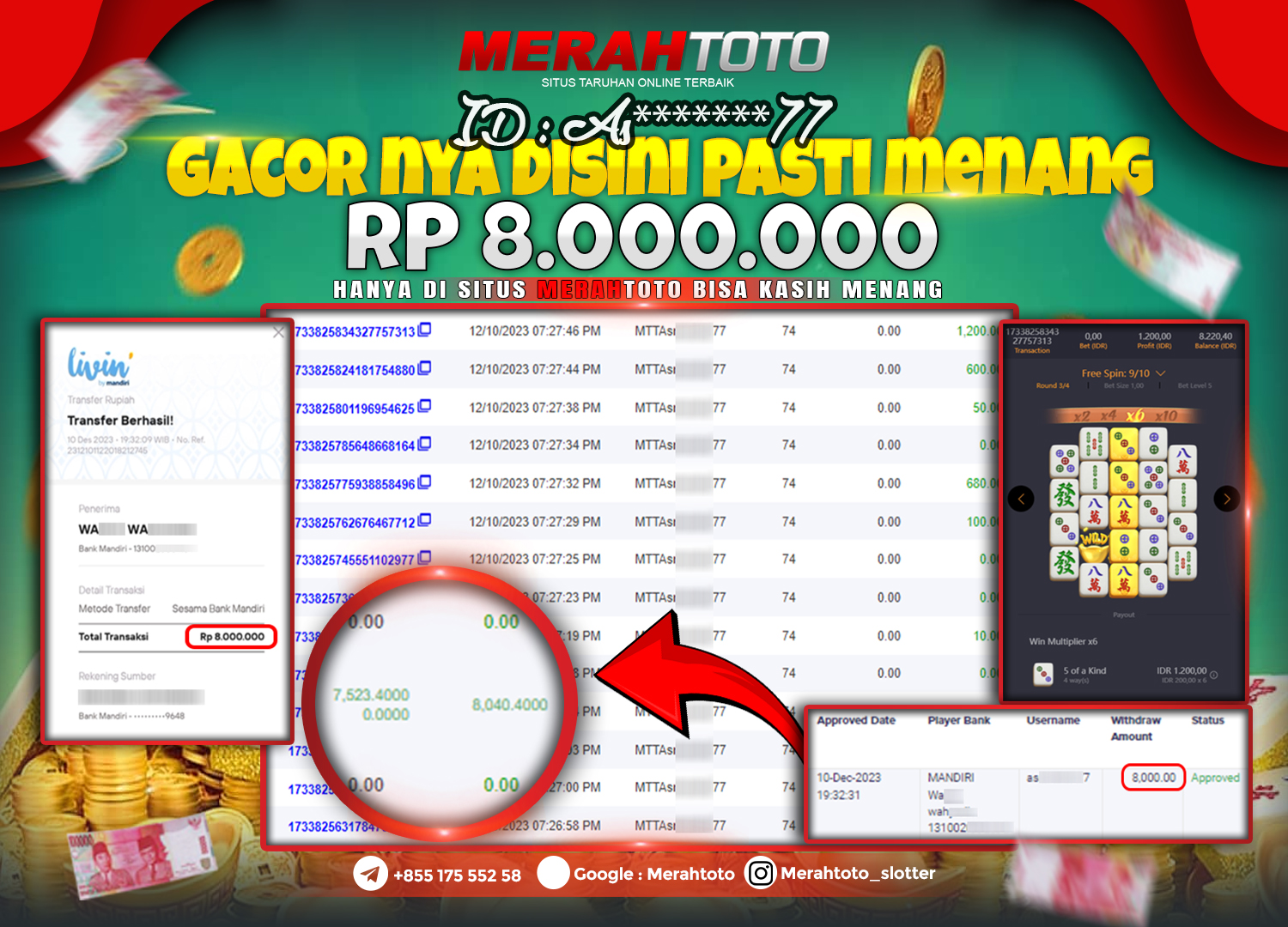 bukti-jp-slot-member-merahtoto-10-december-2023-mahjong-ways-pg-slots