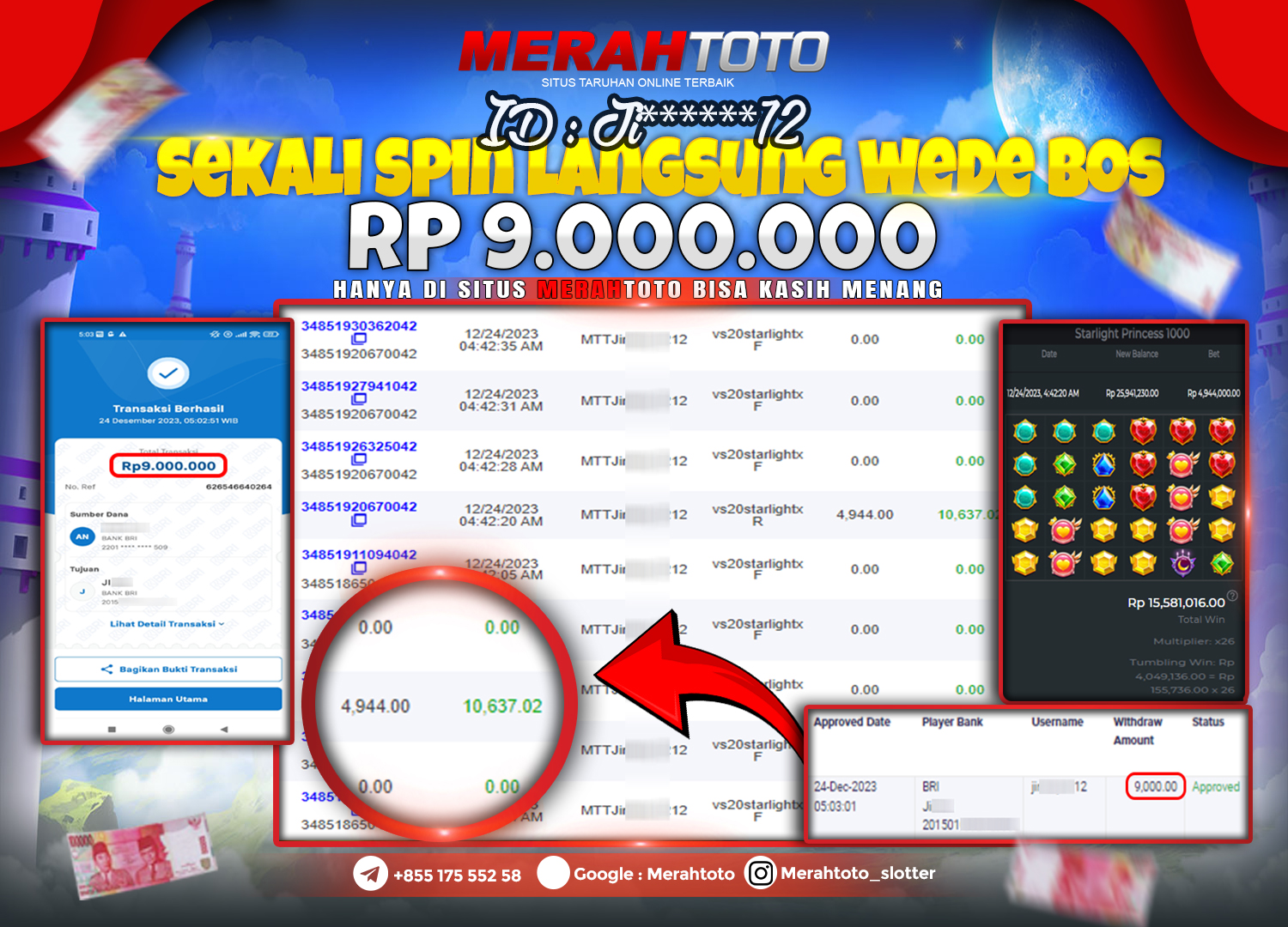 bukti-jp-slot-member-merahtoto-24-december-2023-starlight-princess-1000-pragmatic-play