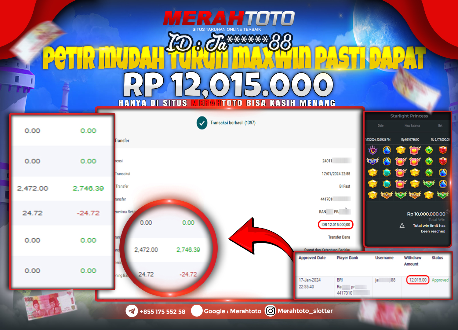 bukti-jp-slot-member-merahtoto-17-januari-2024-starlight-princess-pragmatic-play