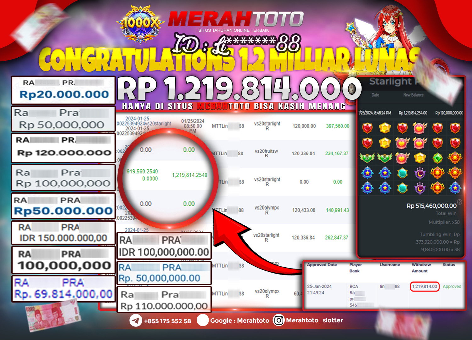 bukti-jp-slot-member-merahtoto-26-januari-2024-starlight-princees-pragmatic-play