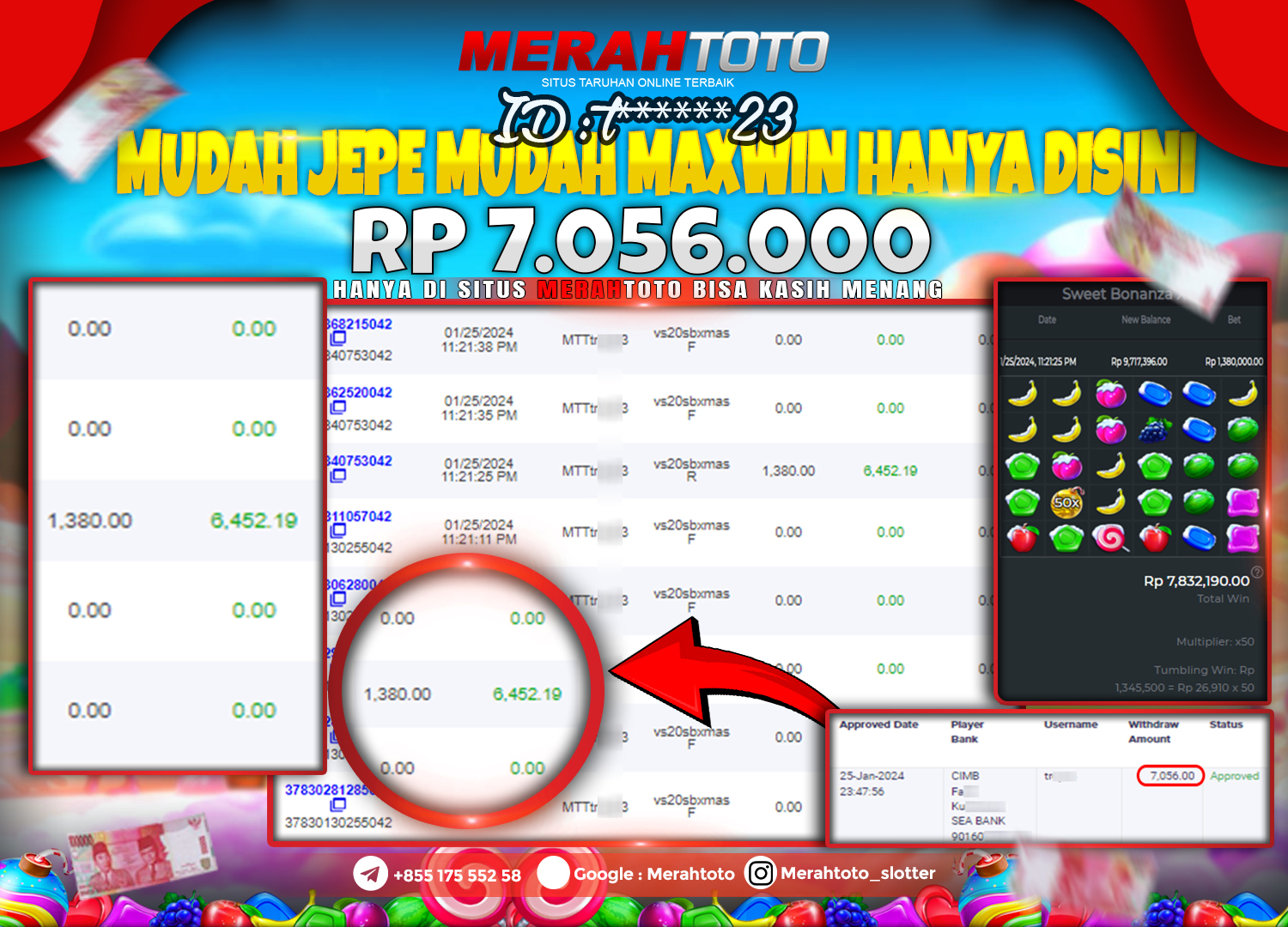 bukti-jp-slot-member-merahtoto-25-januari-2024-sweet-bonanza-xmas-pragmatic-play