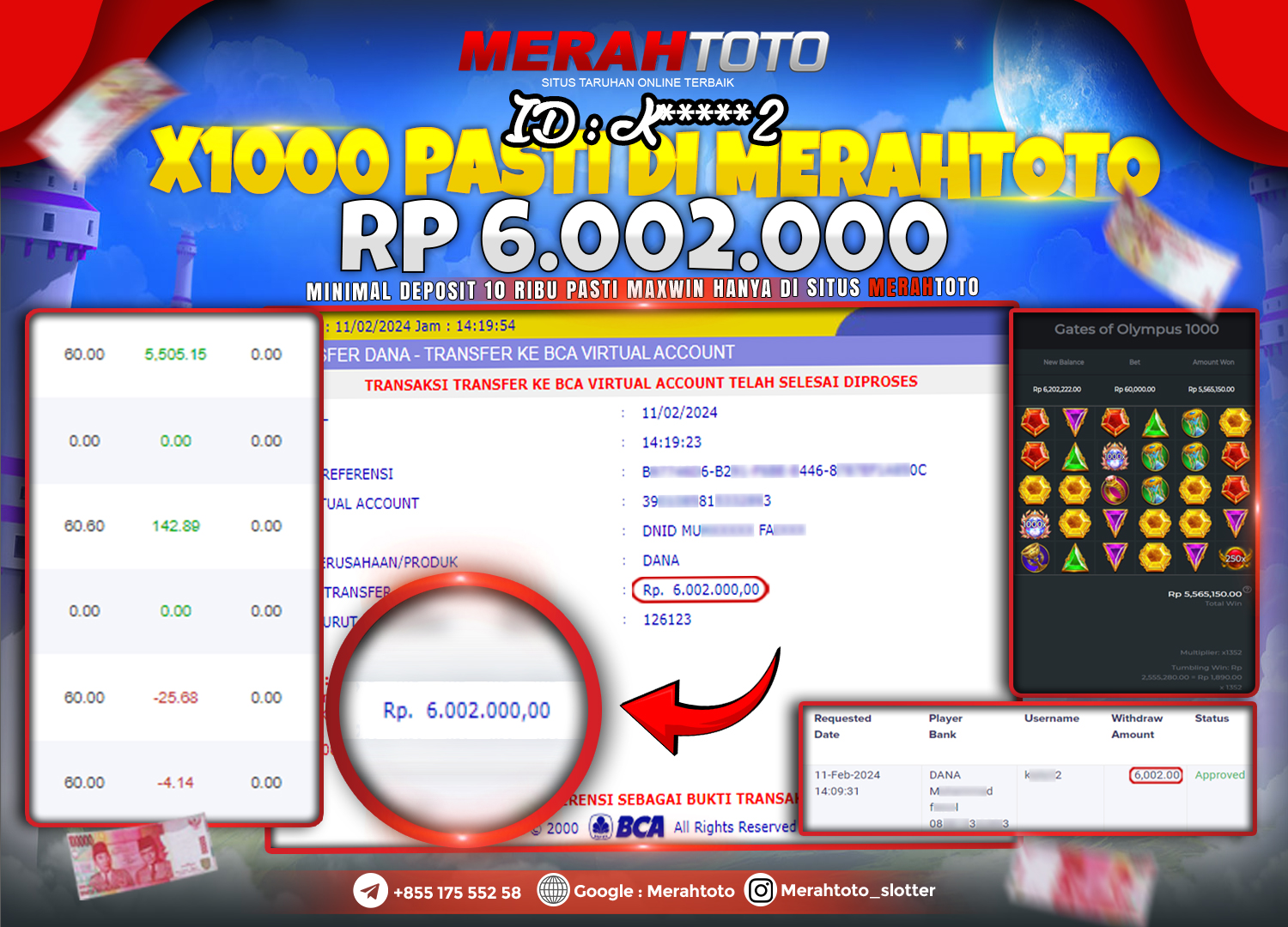 bukti-jp-slot-member-merahtoto-11-february-2024-gates-of-olympus-1000-pragmatic-play