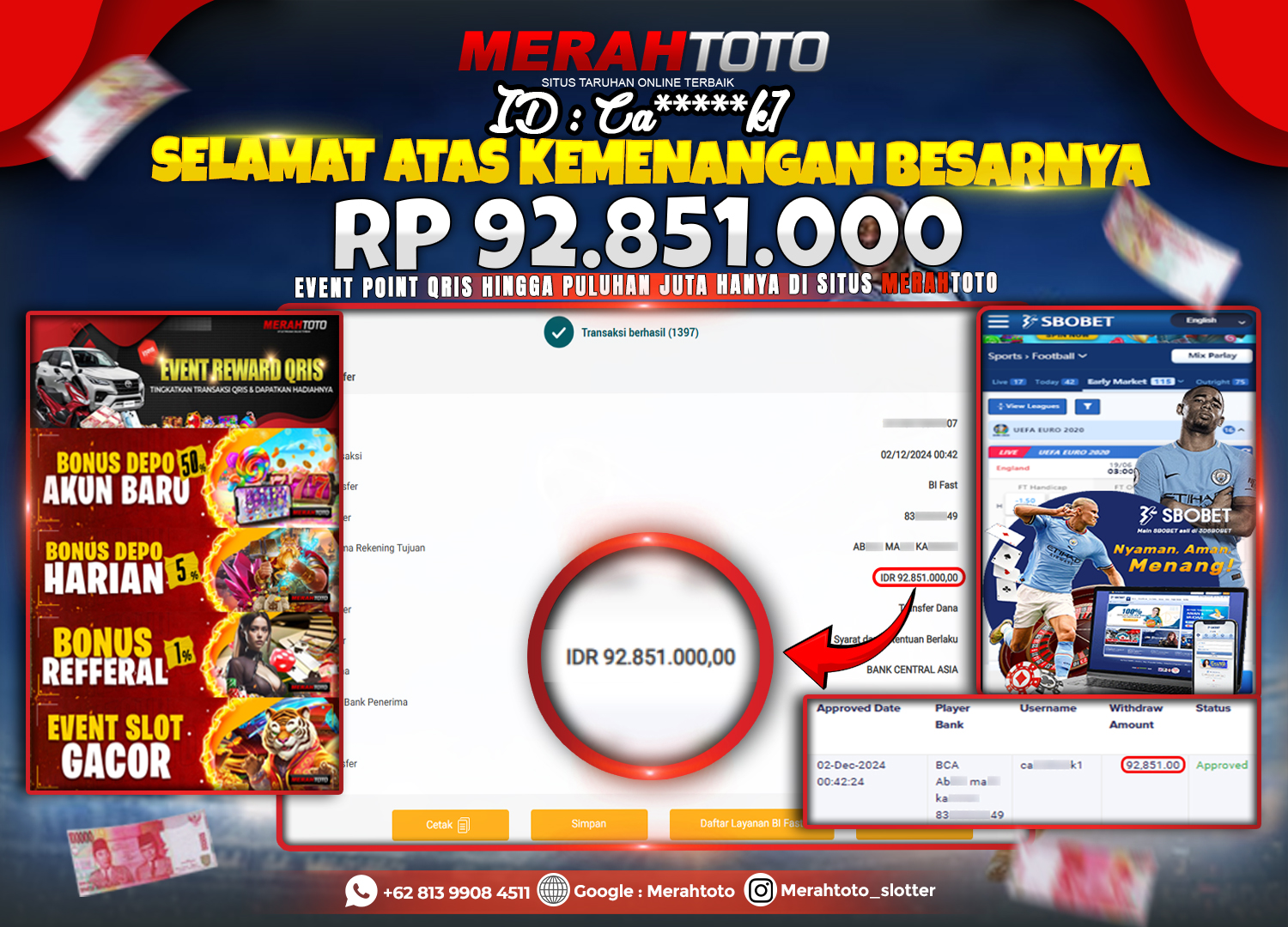 Bukti JP Slot Member MERAHTOTO 2 Desember 2024 Sbobet - SPORTBOOK