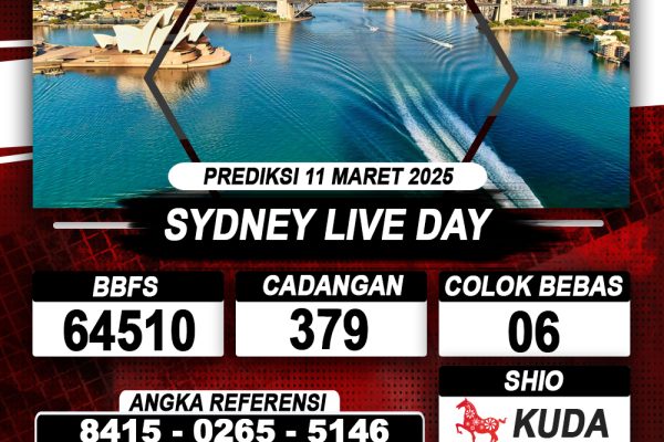 Prediksi SYDNEY LIVE DAY 11 MARET 2025