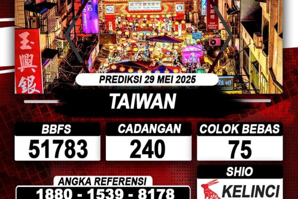 Prediksi TAIWAN 29 MEI 2025