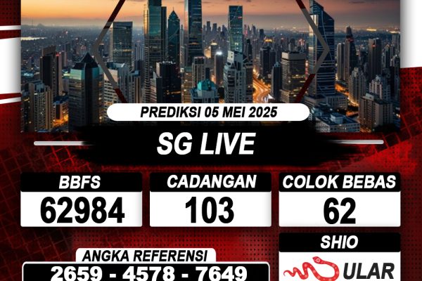 Prediksi SG LIVE 05 MAY 2025