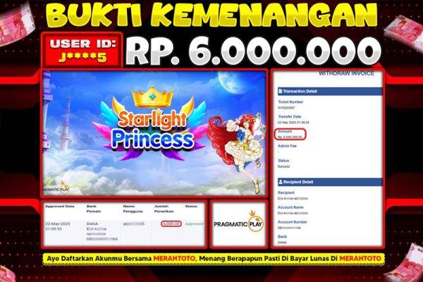 Bukti JP Slot Member MERAHTOTO 22 MEI 2025 – Starlight Christmas ( PRAGMATIC PLAY )