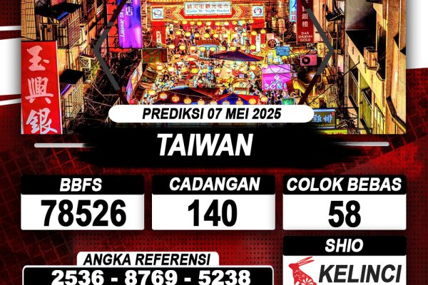 Prediksi TAIWAN 07 MEI 2025