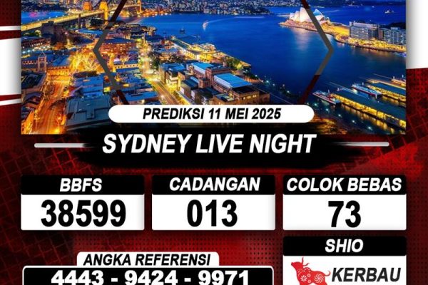 Prediksi SYDNEY LIVE NIGHT 11 MAY 2025