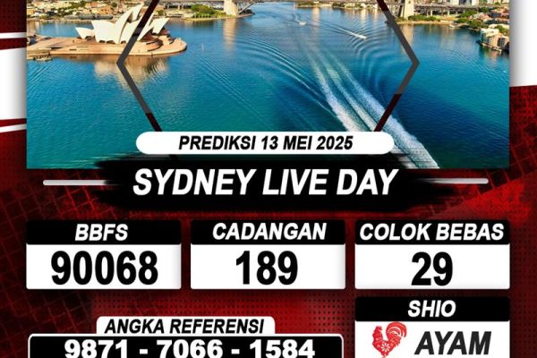 Prediksi SYDNEY LIVE DAY 13 MEI 2025