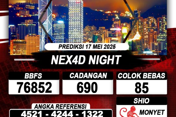 Prediksi NEX4D POOLS NIGHT 17 MEI 2025