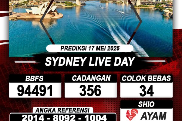 Prediksi SYDNEY LIVE DAY 17 MEI 2025