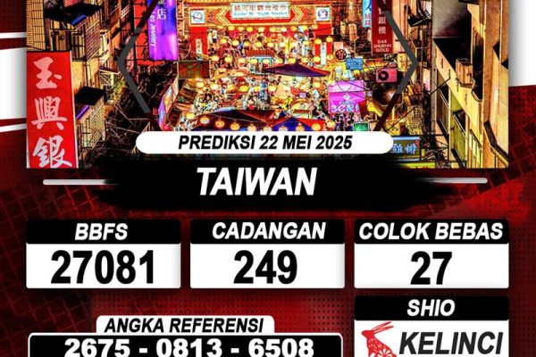 Prediksi TAIWAN 22 MEI 2025
