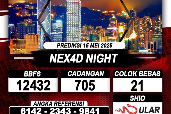 Prediksi NEX4D NIGHT 15 MEI 2025