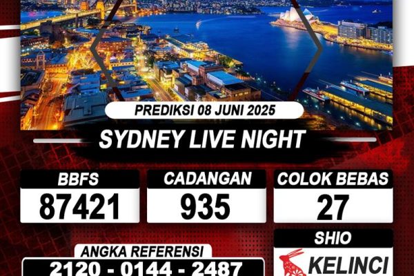 Prediksi SYDNEY LIVE NIGHT 08 Juni 2025