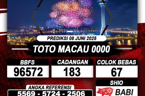 Prediksi TOTO MACAU 0000 08 Juni 2025